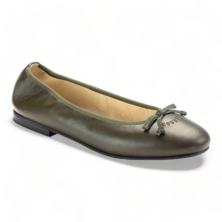 1628 - Green Soft Leather Flats for Girl/Teen/Women by London Kids